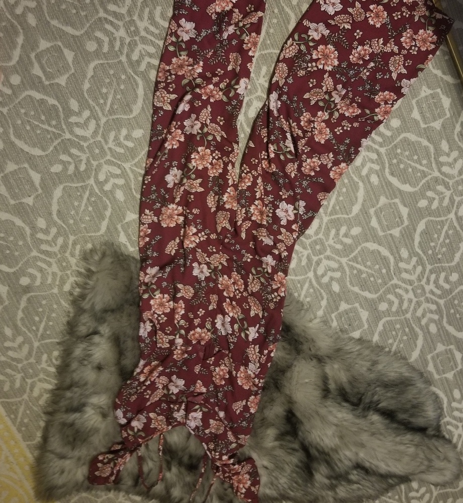 Pant floral romper